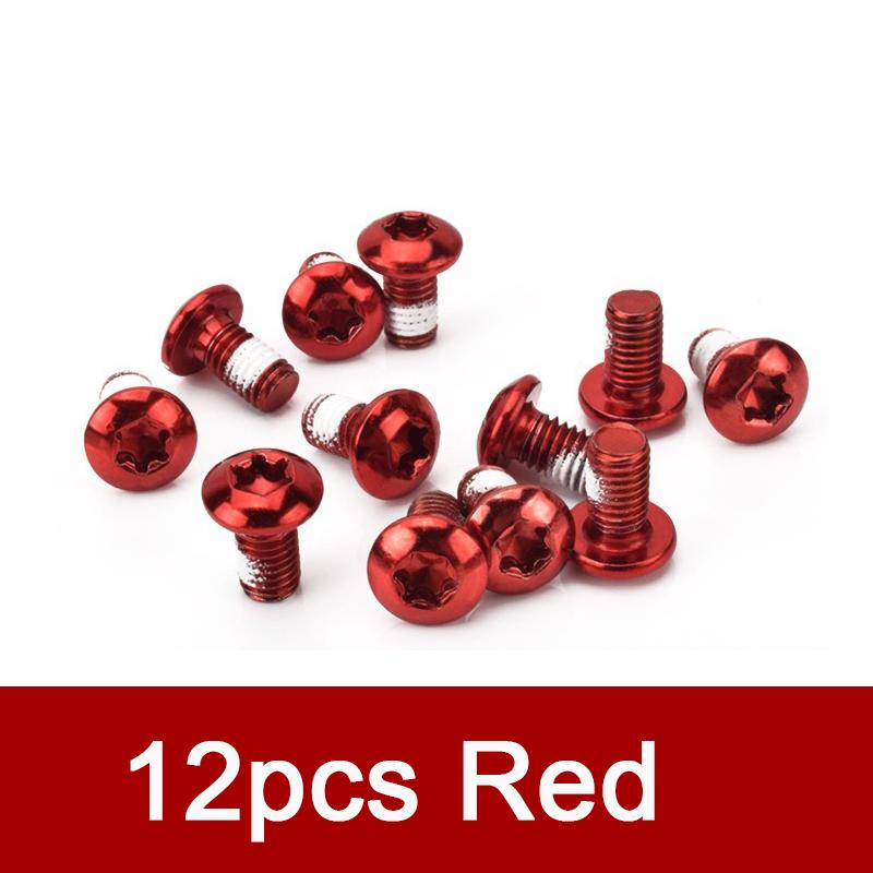 12pcs Bicycle Disc Brake Rotor Torx Bolts T25 M5x10mm Stainless Steel MTB Road Mountain Bike Fixing Screws Cycling Accessory