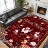 Christmas Custom Name Printed Square Area Rug Soft Non Slip Floor Carpet For Bedroom Holiday Gift