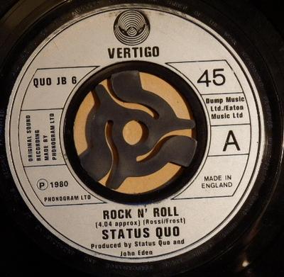 7inch Record STATUS QUO - Rock N' Roll QUOJB6 Vertigo 1981 UK Rock Used