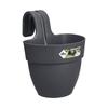 Balcony Flower Pot Vibia Campana Easy Hanger Small - Anthracite - Outdoor Balcony - L 24.1 X W 20.5 X H 26.5 Cm