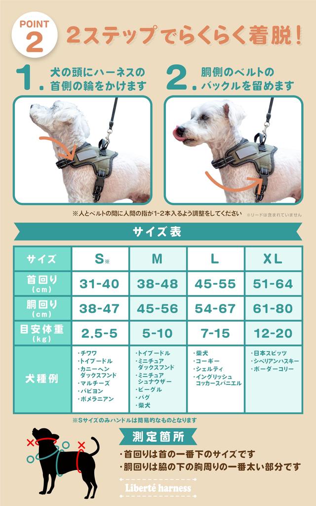 by dog Liberte gentle on the nameplate dog harness [Recommended trainers!] harness, throat, (medium size, red)