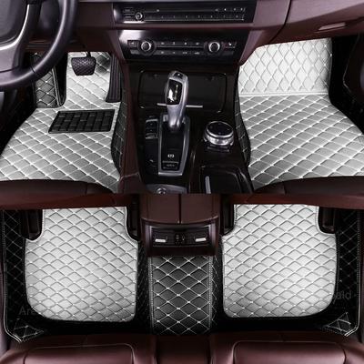 For Toyota Fortuner Auto 5D Leather Waterproof Custom Car Floor Mats Carpets Foot Coche Accessorie Floor Liners