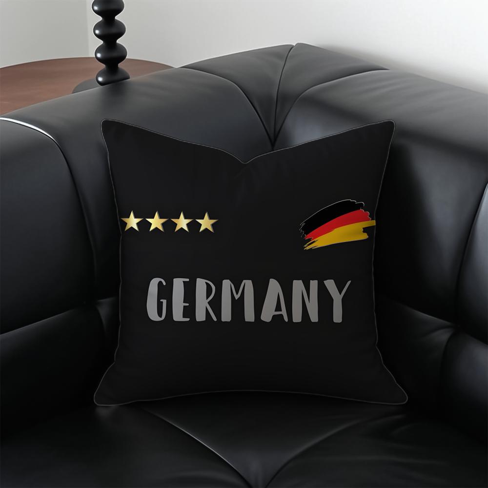 Honorary Proud GGermany Flag Black red yellow Cushion Cover Pillow Case Antidustmite Invisible zipper silky plush cushion