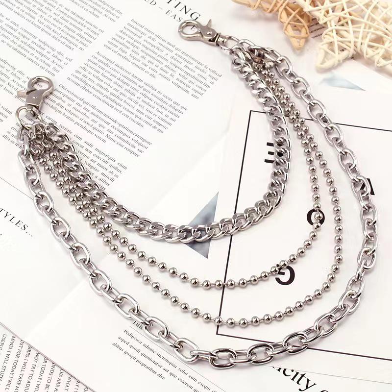 Retro Punk Multi-layer Metal Waist Chain Belt with Pendant