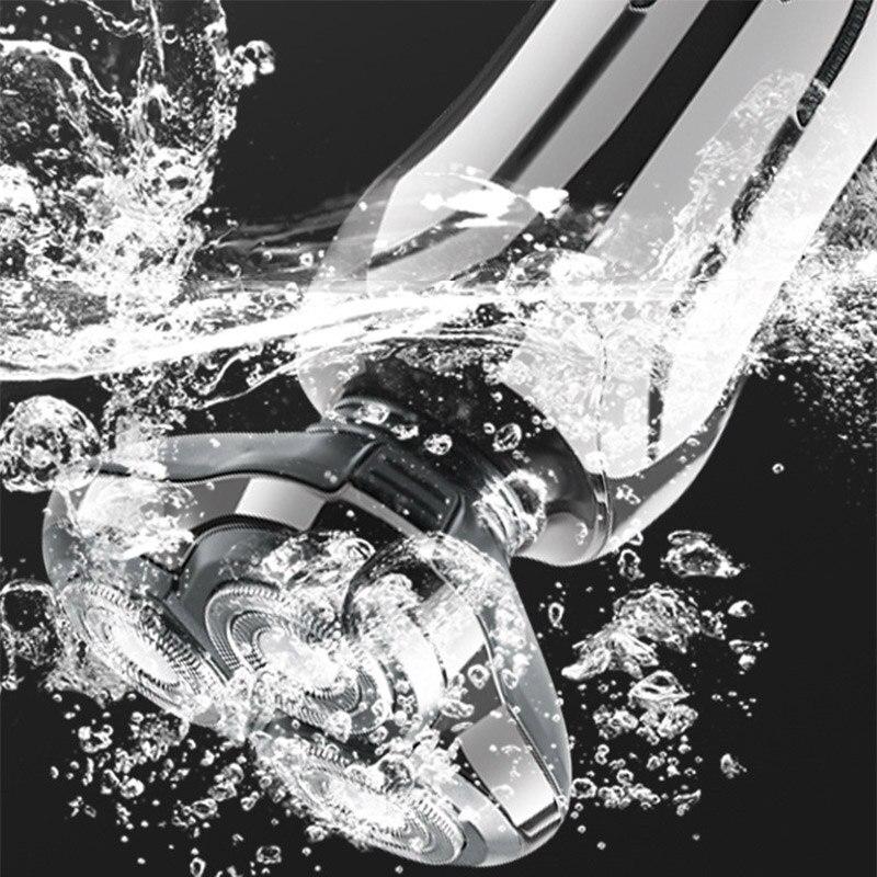 Floating Three Blade 4D Electric Razor For Mens Whole Body Washing Razor Rechargeable Intelligent Electric Shaver Men