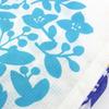 Women's M-L Size Yukata, Obi, and Geta (3-piece Set). White Background with Blue Modern Leaf Design. Women's Yukata 3-piece Set. Sale.