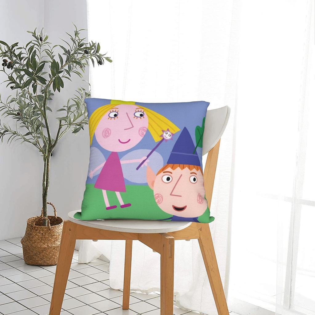 Cartoon B-Bens & H-Hollys Pillow Case Graphic Pillow Cover Retro Trendy Pillowcases For Sofa Home Decor