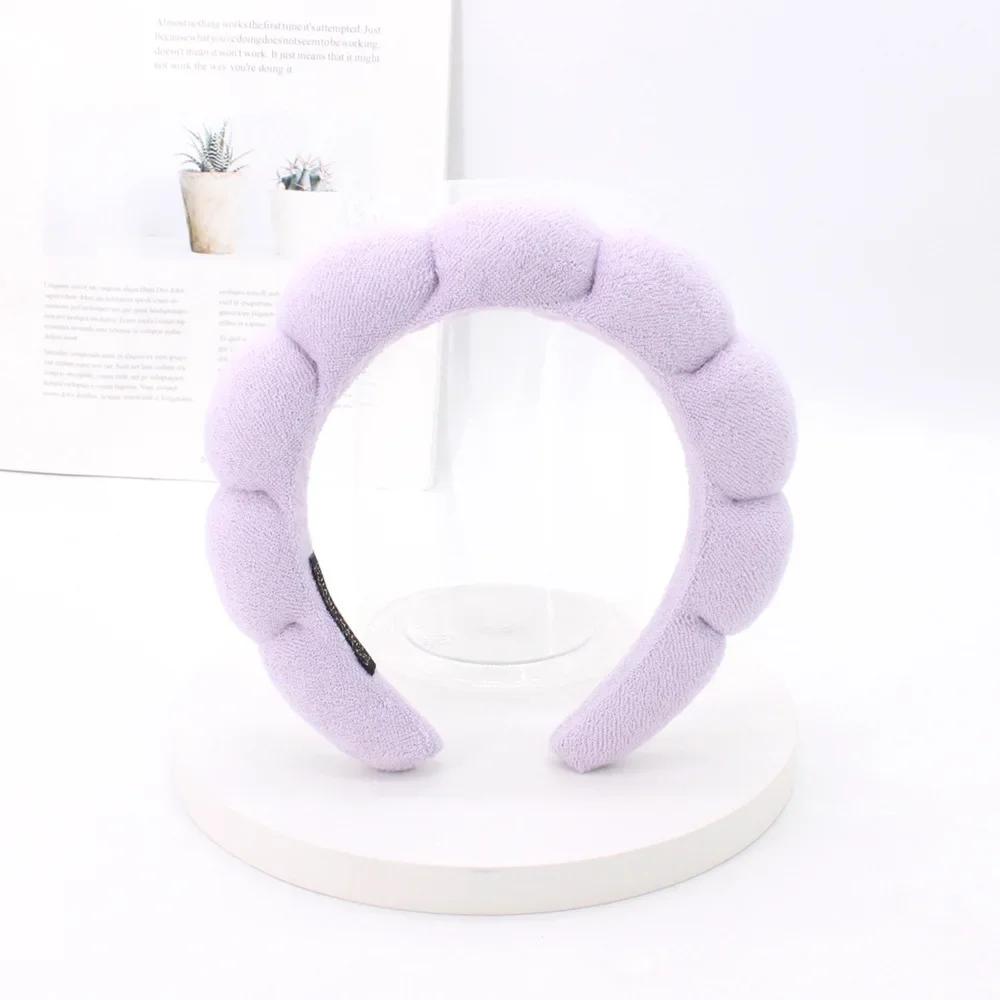 Femmes Filles Éponge Co Spa Maquillage Bulle Bandeau Éponge Bouffant Rétro Bandes Cheveux Doux Bandeau Couvre-chef