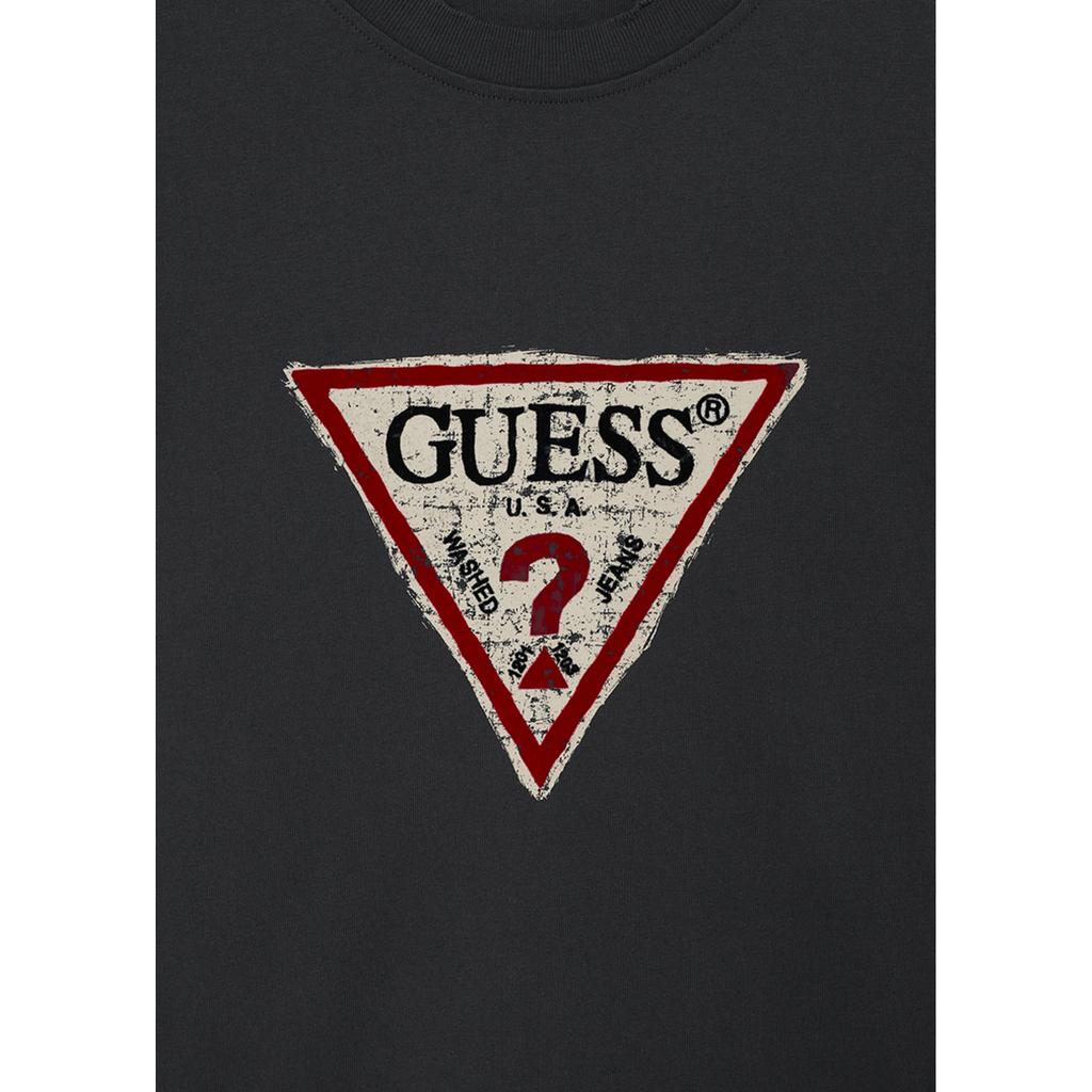 GUESS Hyunjin 26 Fall Vintage Crack Triangle T-Shirt MQ3K1483