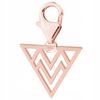 Gold-plated Pendant with a Triangle, Figures, Triangle, Triangles, Silver 925