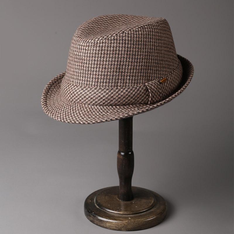 

Autumn Winter Men s Fedoras Wool Felt Hat High Quality Jazz Male Bowler Hat Outdoor Vintage Top Hats Party Wedding Hat LM82 S 52-55CM хаки