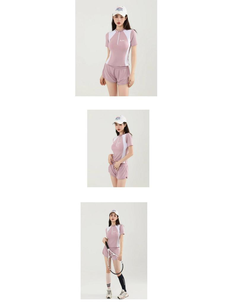 2025 Sportlicher zweiteiliger Badeanzug: Bauchkontrolle, Schlankmachend, Konservativ – Ideal für Frühlingsurlaub, Strand, Schwimmen