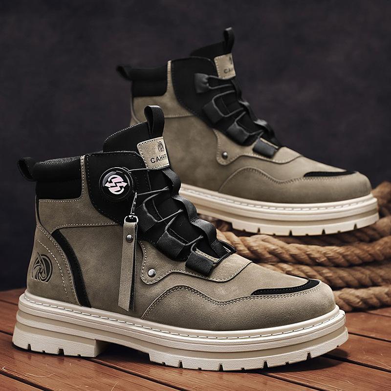 Martin boots 22 high-top thick-soled boots leather waterproof large-size tactical desert boots 38