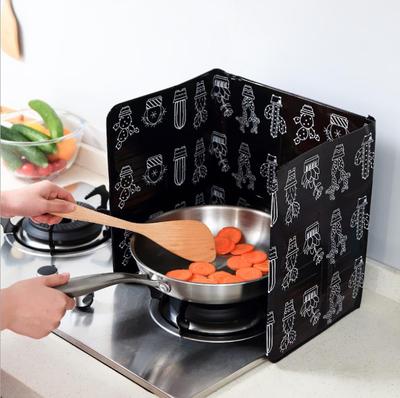 Nordic Heat-Resistant Stove Top Oil Splash Guard - Fireproof, Washable Aluminum Foil Barrier