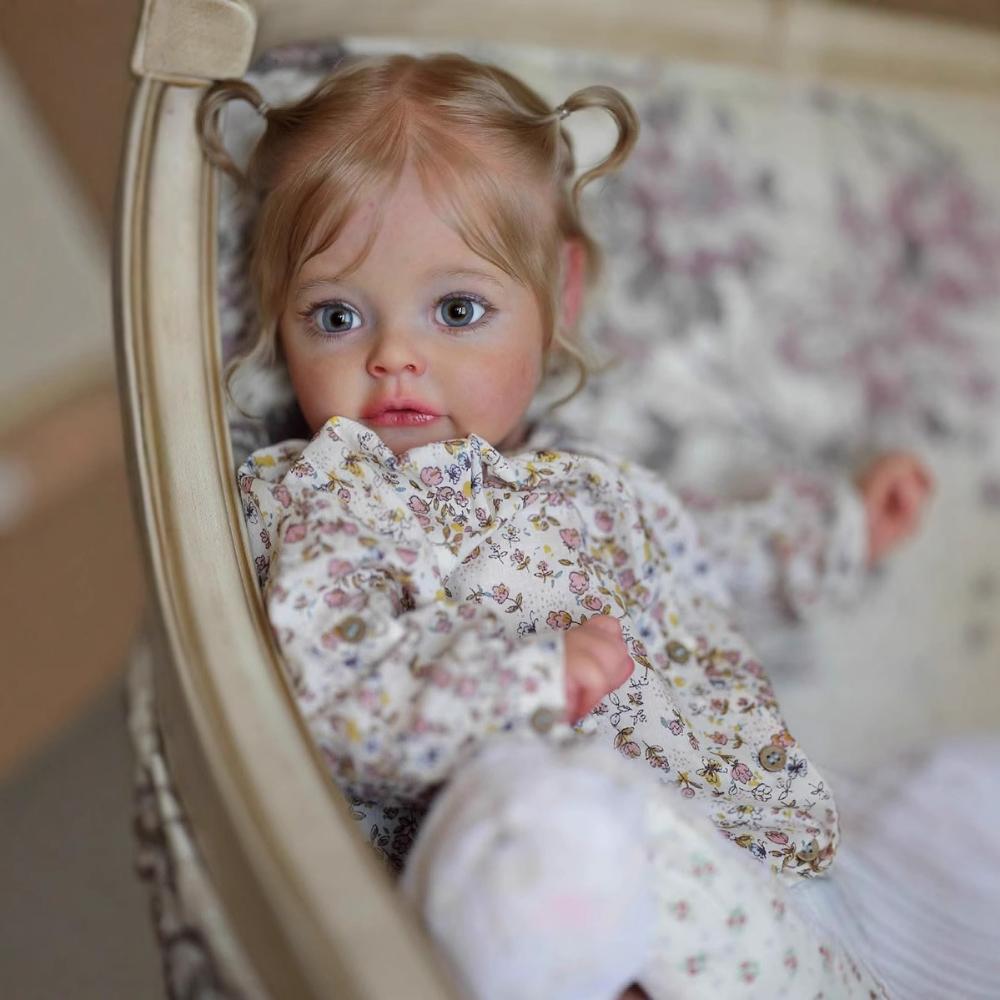 Oryginalna marka Reborn Lalka dla Malucha Sue Sue 24'' 60cm Miękka bawełna Wypchane Tkaninowe Ciało Lalka Reborn Real Jak 3D Malowana Skóra Noworodka Lalka dla Dzieci