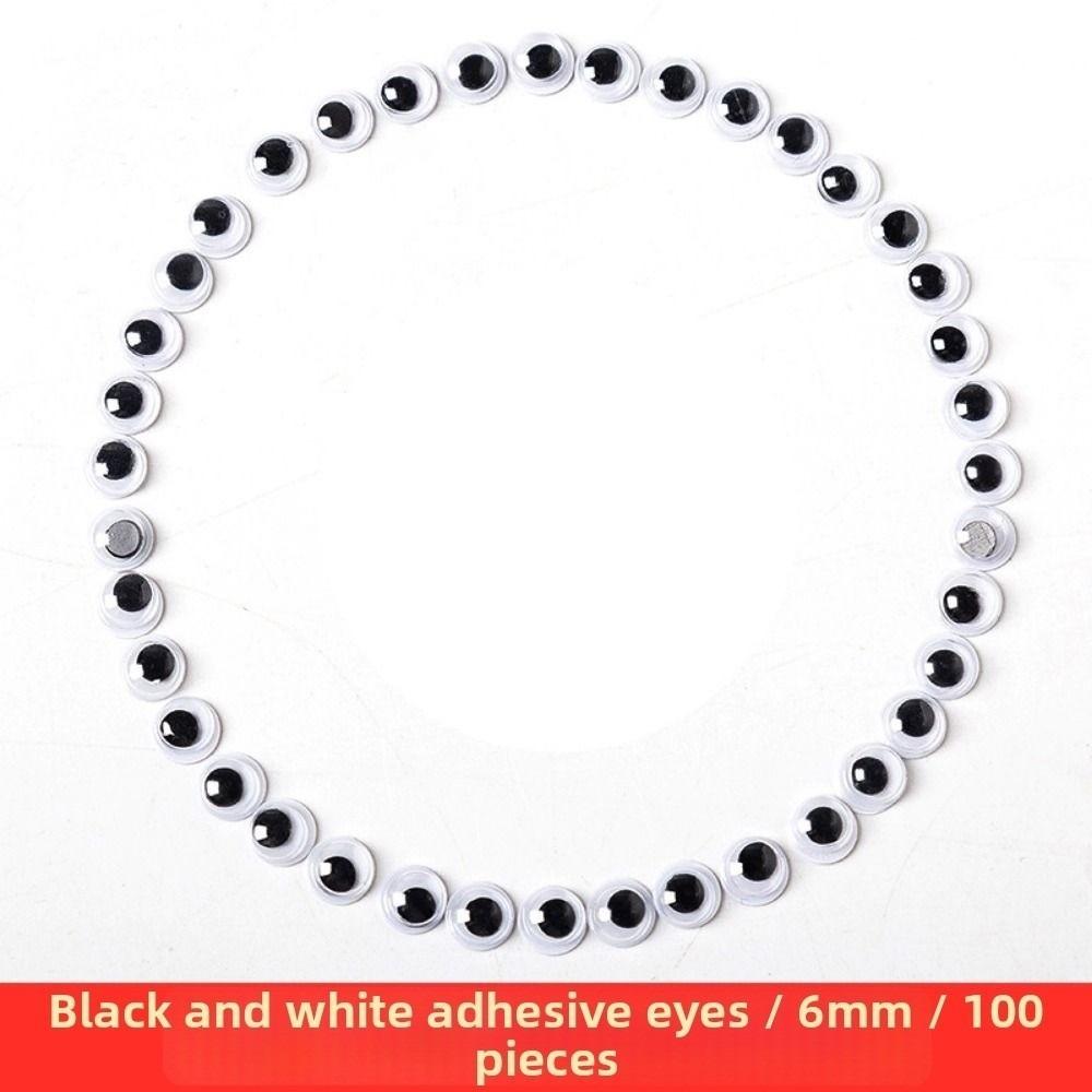 30/100pcs/bag Plastic Wiggling Moving Eyes Black&White Kids Stuffed Animals Plush Eyes