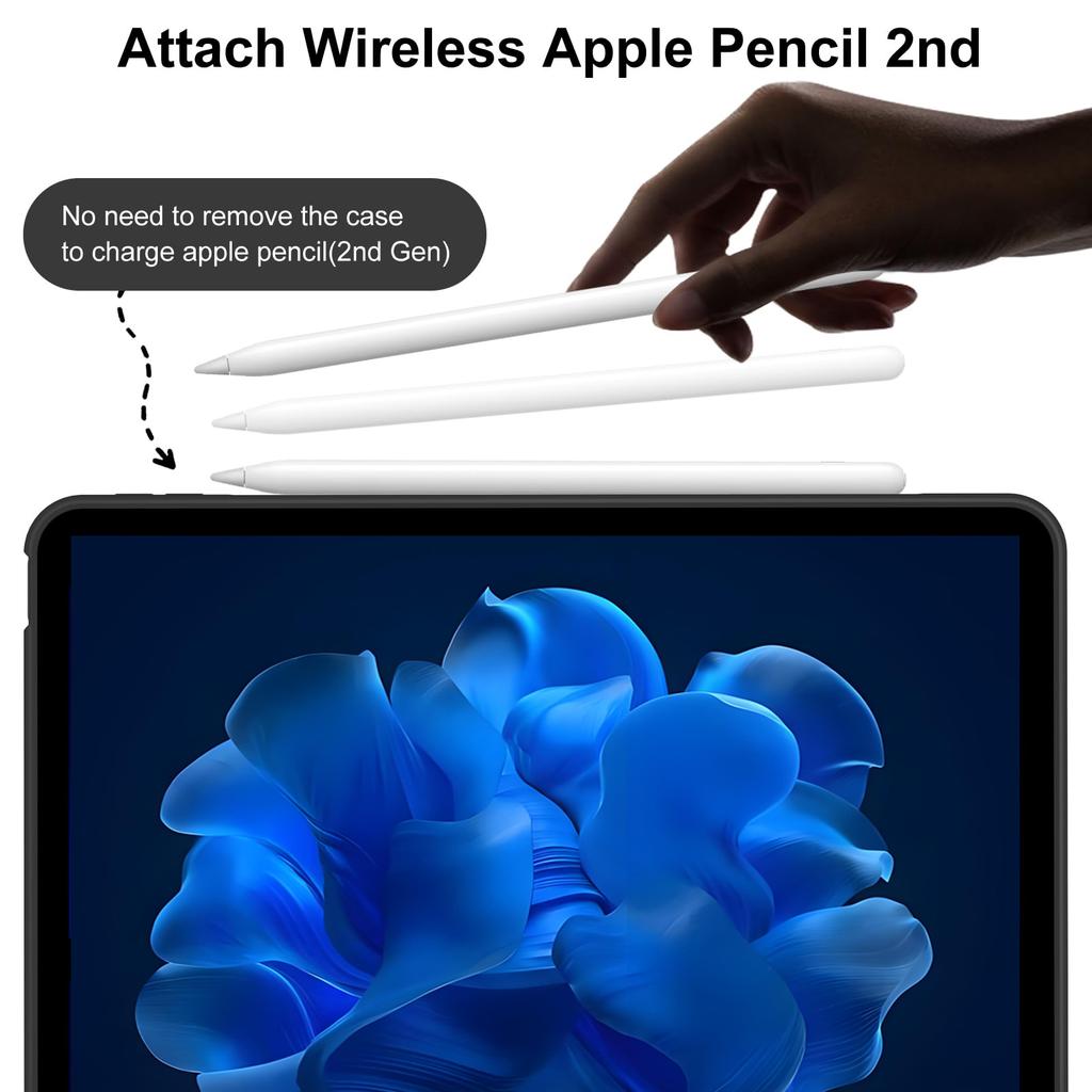 For iPad Air 4/5/6/7 Soft Silicone Case,For iPad 4th 5th 6th 7th Generation 2020 2022 2024 2025 PU Leather Flip Smart Cover