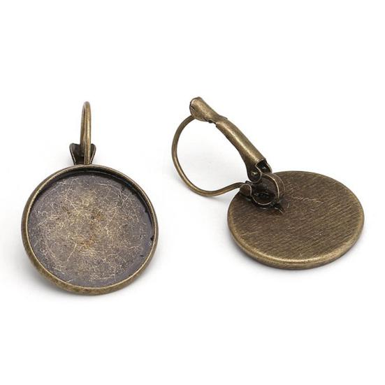 Femei etnice floarea soarelui Boemia rotundă Faux Bijuterie Clip Leaverback Cercei Bijuterii