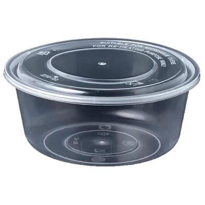 YXRH Disposable Round Plastic Food Containers with Lids