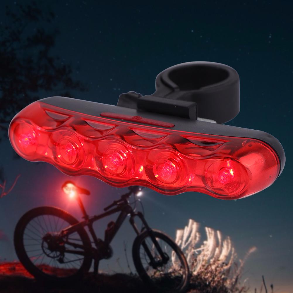 Waterproof Night Warning Lamp 5LED High Bright Taillight for Mountain Bike