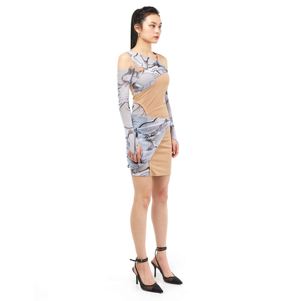 Kimjisu In&Out 3D Printed Dress _ Beige