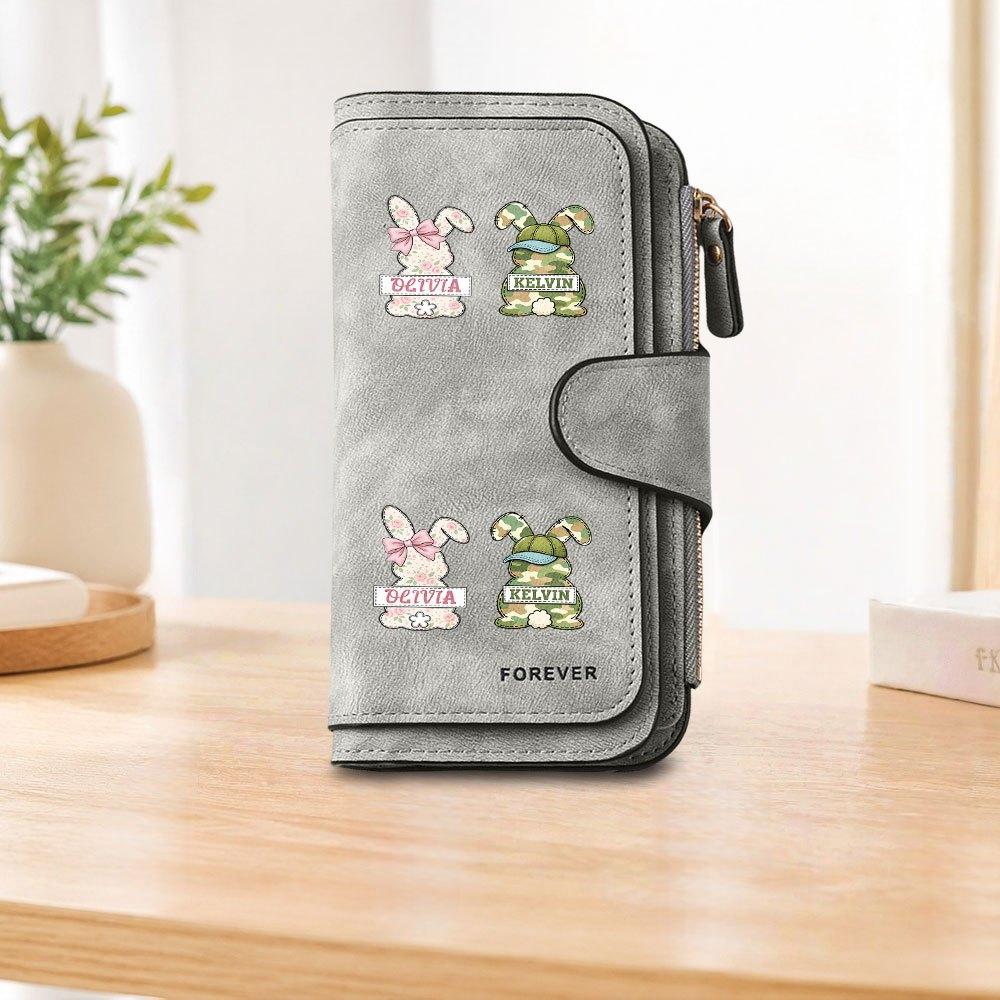 Floral Camouflage Rabbit Long Zipper Wallet Large Capacity Card Holder Unisex Clutch Bag Fashionable Zipper Coin Purse Suitable For Daily Commute