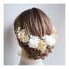 Lomeri 12pcs White Gold Baby's Breath Hydrangea Pearl Hair Accessories A374 Dried Flowers Artificial Flowers