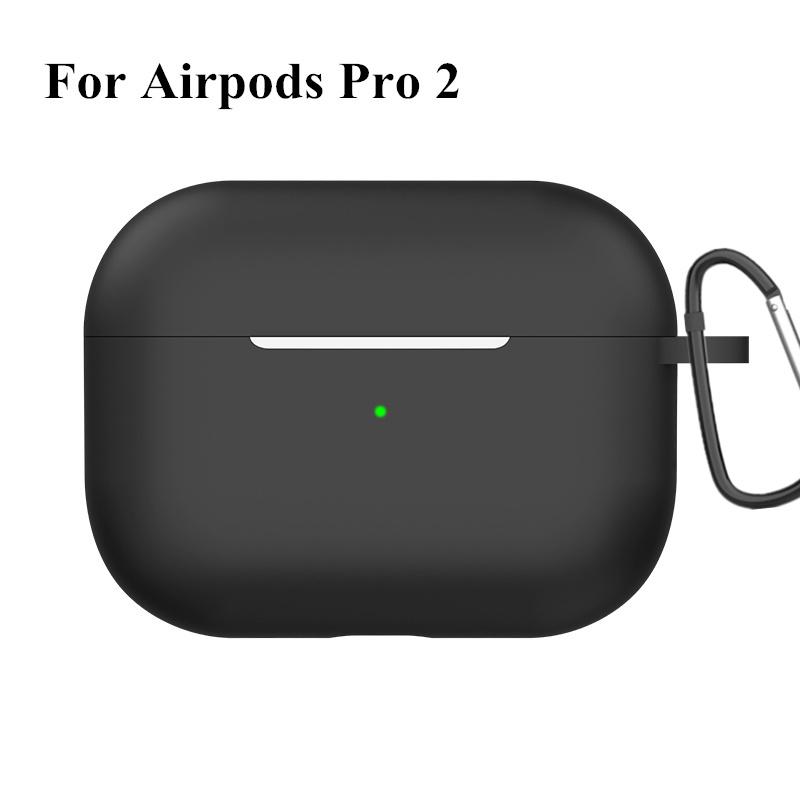 

Для Apple Airpods Pro2 силиконовый чехол новый Airpods Pro 2 кожа Bluetooth наушники чехлы Air Pods Pro2 защитные аксессуары чёрный