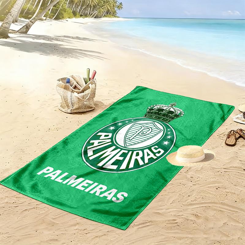 Palmeiras Print Strandtuch, Großes Weiches Schnelltrocknendes Handtuch für Strand Camping Schwimmen