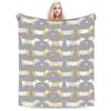 Dachshund Dog Grey Blanket Flannel Print  Breathable Ultra-Soft Throw Blanket for Sofa Office Bedding Throws