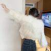 Beaded tassel imitation fur jacket women's short winter new imitation fox hair light imitation raccoon hair