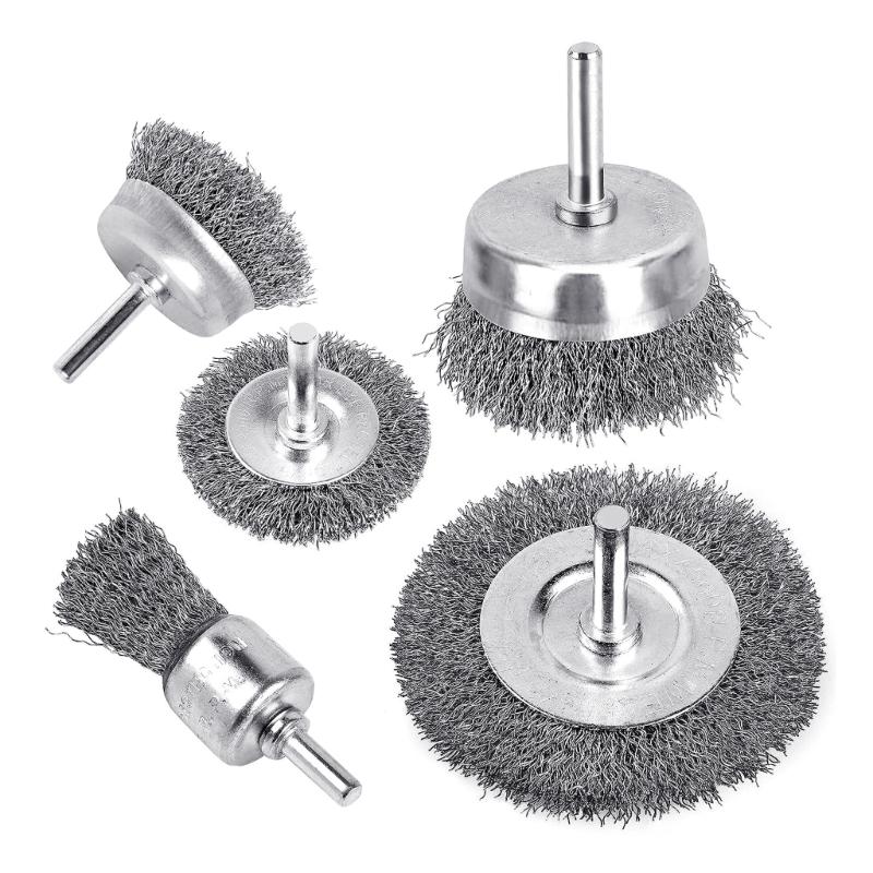 High Density Wire Brush Kit for Most Drills Efficient Metal Rusts & Dirt Removal Easy Handling In DIYer Maintenance Task