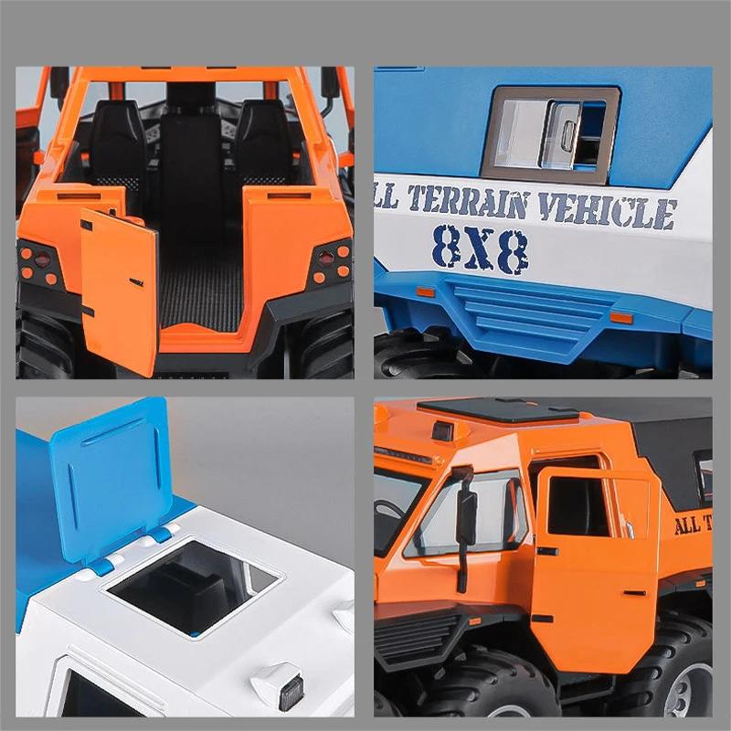 1/24 Scale Shaman 8X8 Alloy Car Model Light & Sound Effect Diecast Car Toys for Boys Birthday Gift Kids Toys Car Collection