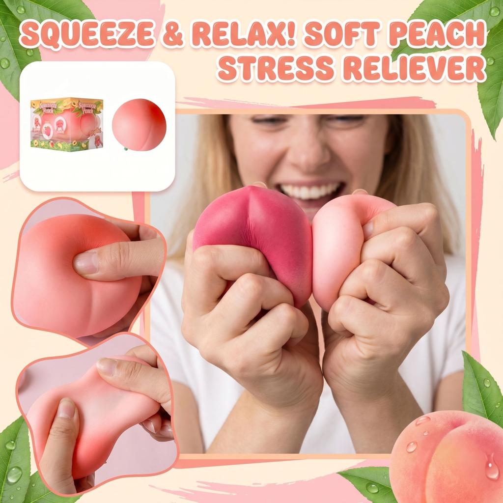 Decompression Simulation Peach Venting Tool Big Peach Pinch Music Q Soft Slow Decompression And Stress Relief Toy.