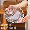 2pcs Leaves Dumpling Plates Transparent Household Dim Sum  Snack Fruit