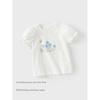 David Bella Kidsren's Short-Sleeved T-Shirt 2026 Summer New Style Baby Girl 5A Antibacterial and Anti-Mite Pure Cotton Thin Top