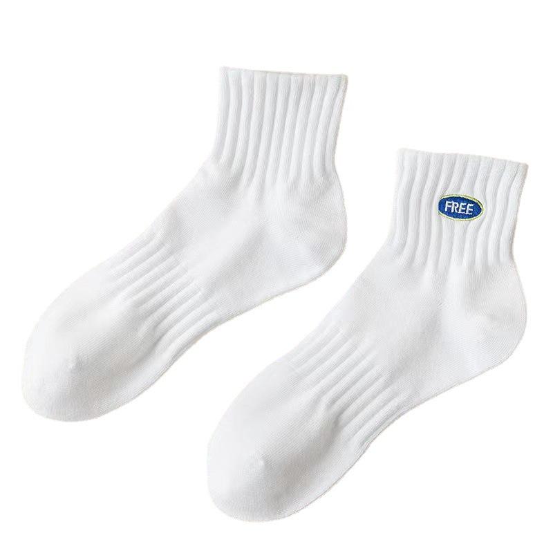 Unisex Breathable Cotton Mid-Tube Socks: Thin & Deodorant for Spring/Summer Sports