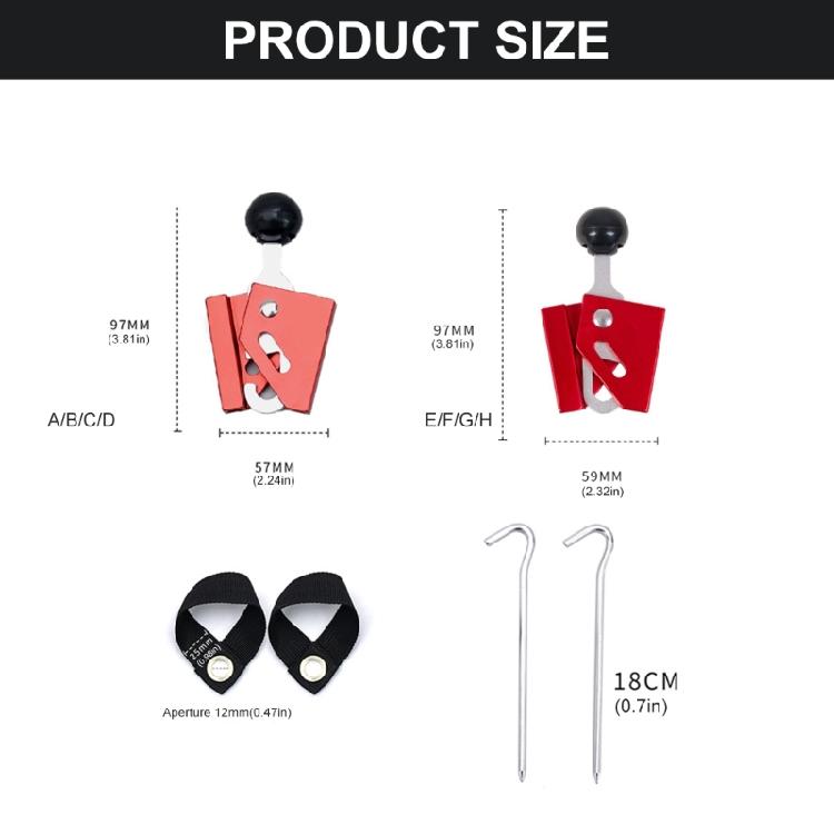 Reinforced Aluminum Tent Stake Regulable Angles High Strengths Shelter Stabilizers for Enhancing Outdoor Stability
