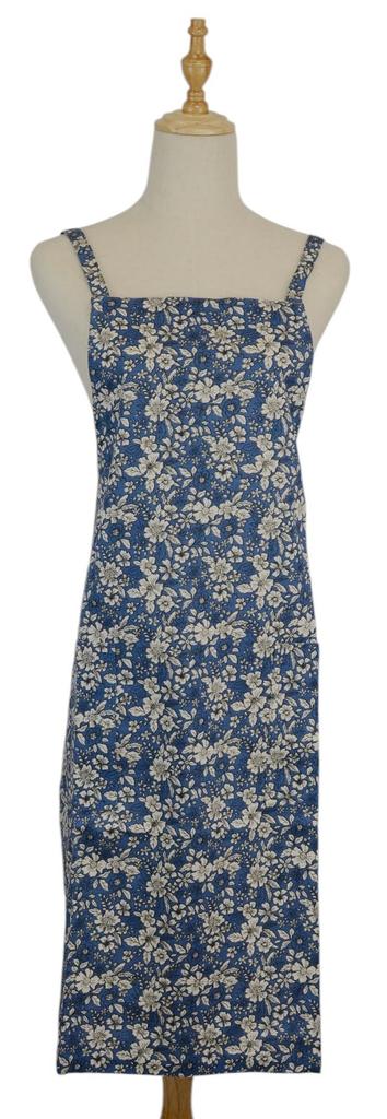 Friends Hill Flower Farm Short Apron Blue YW-271-20