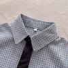 Boys Cotton Checkered Short Sleeve Shirt Summer Lightweight Casual Top