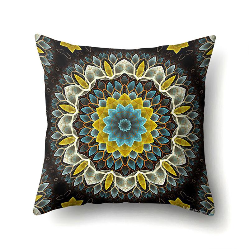 Nordic Bohemian Ethnic Style Polyester Pillow Case Car Decoration Home Printed Bedside Pillow Case