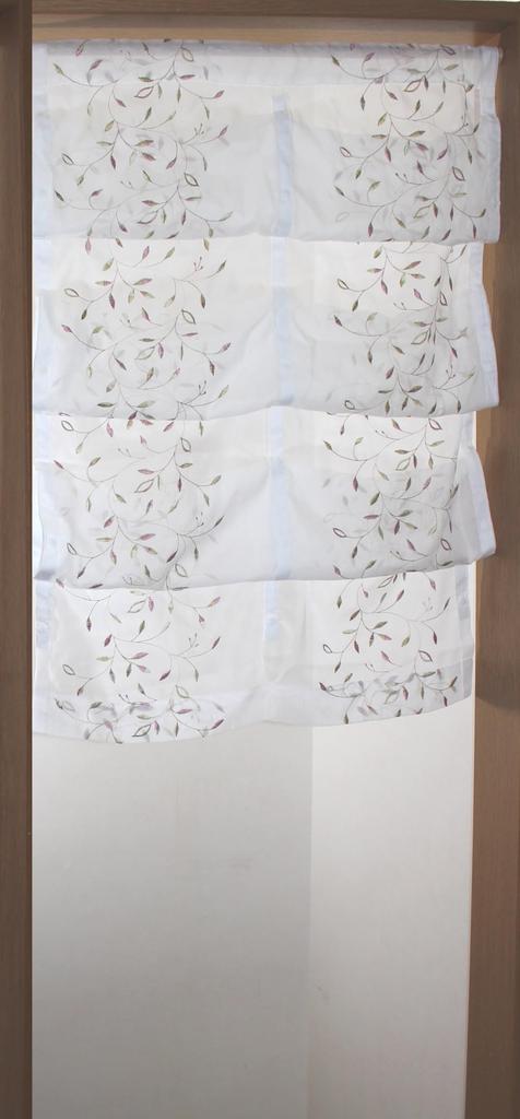 cloth shop Nunoya Cafe Curtain for Small Button Adjustable UV 60cm Wide x 170cm Long Leaf Windows, Closure, Length, Shade, Protection, Approx.
