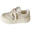Round Head Thick-soled Mesh Ugly Cute Little White Shoes Women's 2025 Summer New Breathable Bread Shoes Casual Versatile Board Shoes