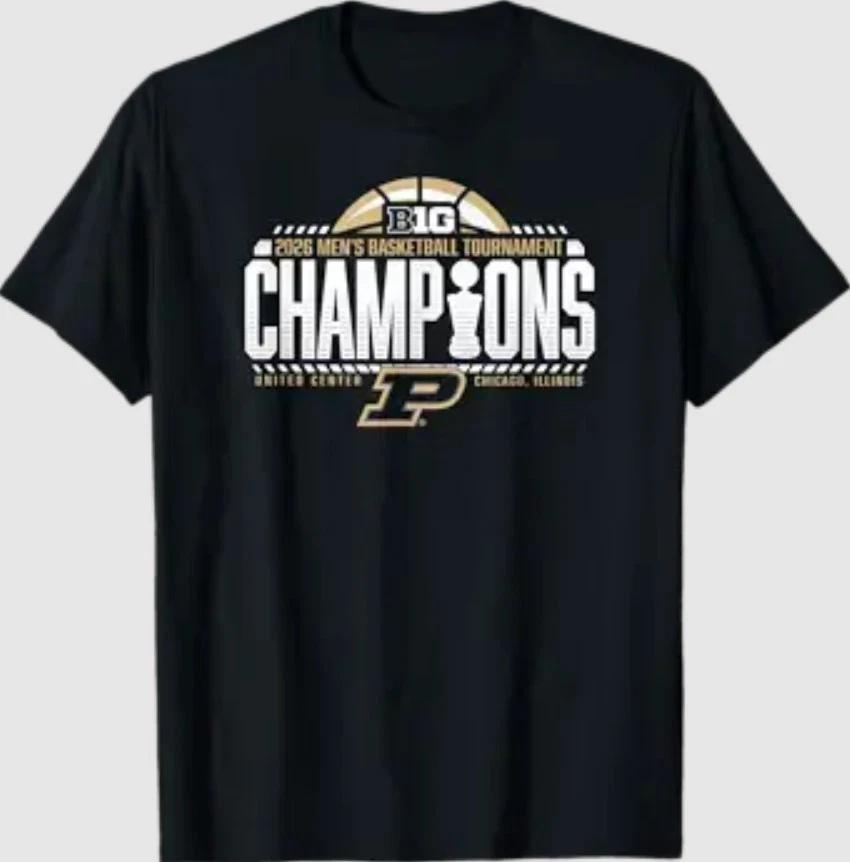 Purdue Boilermakers Men s Basketball Big Ten Champs 2026 T-Shirt XXXXL