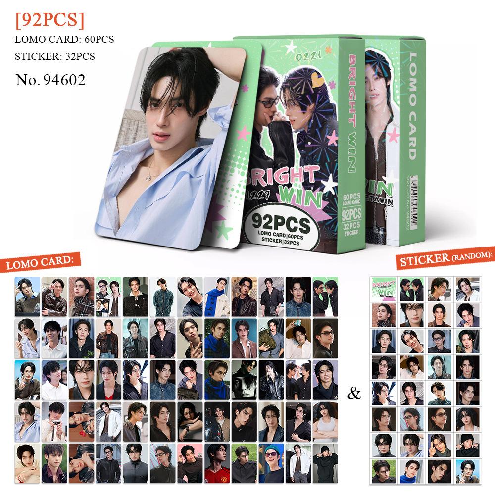 

New stock 92-piece set of small card BRIGHTWIN Thai star photo cards celebrity stickers 3-inch photo LOMO HD Printd Photocards