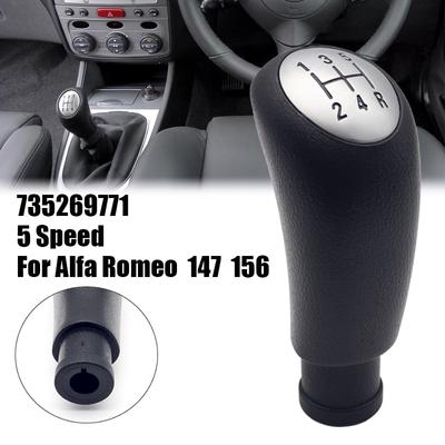 5 Speed Car Manual Gear Shift Knob Shifter Lever Gearstick Auto Accessories 735269771 For Alfa Romeo 147 156 2000-2010 New