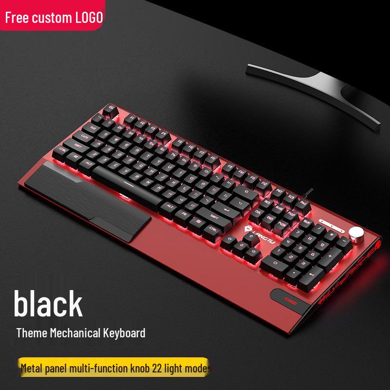 Langtu K1000 Mechanical Gaming Keyboard with Blue Switches - Custom PBT Theme for Girls & Office Use