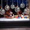Christmas Snowflake Window Clings Large White Snowflake Window Stickers Winter PVC Decals For Glass Indoor Holiday Decoration