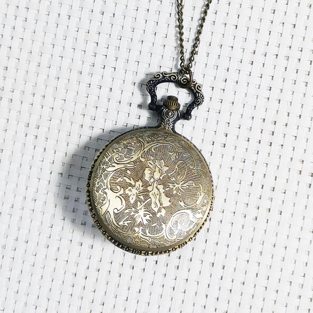 Bronze Pocket Watch Flip Cover Vintage Pocket Watch New Quartz Watches
