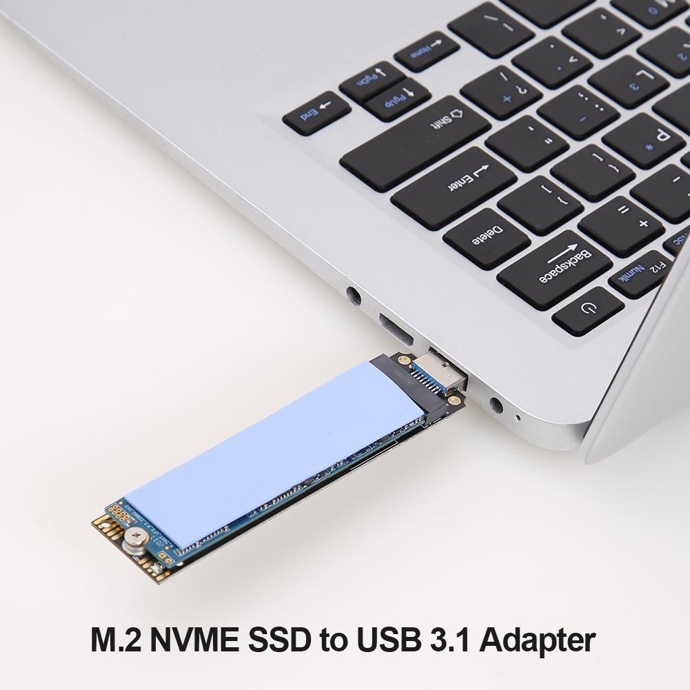 NVMe To USB Adapter 10Gbps M.2 M Key SSD To To USB 3.1 Gen 2 Type A Card